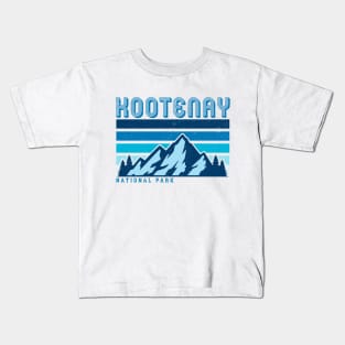 Kootenay national park retro vintage mountains Kids T-Shirt